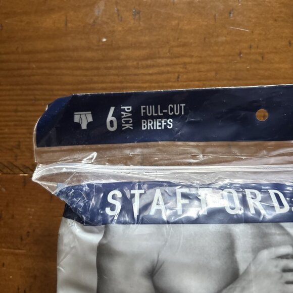 Stanford Full Cut Briefs 100% Cotton 6 Pairs New Old Stock White 42 - Picture 2 of 5